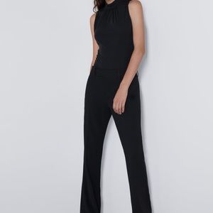 NWT Zara Black Ruched Bodysuit